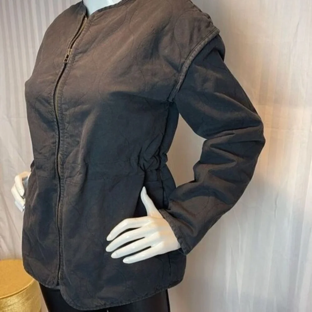 UNIVERSAL THREAD Corduroy Zip Up Jacket Patch Pocket Black‎ XS